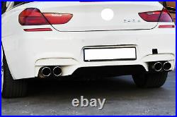 2 stainless steel tailpipes (Chrome) suitable for BMW 6 Gran Coupe F06 AB 220