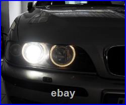 ANGEL EYES Xenon Headlights Set Black D2S Indicator White Fits BMW 5 Series E39