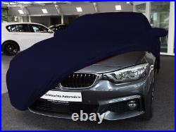 Full garage car cover protective blanket blue with mirror pockets for BMW 4 Series Gran Coupe