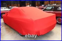 Full garage car cover protective blanket indoor red with mirror pockets for BMW 8 Series E31