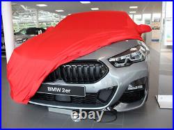 Full garage car cover protective blanket red with mirror pockets for BMW 2 Series Gran Coupe