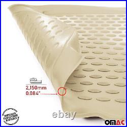 OMAC rubber mats floor mats for BMW 5 Series F11 Touring 2010-2013 TPE mats beige 4x